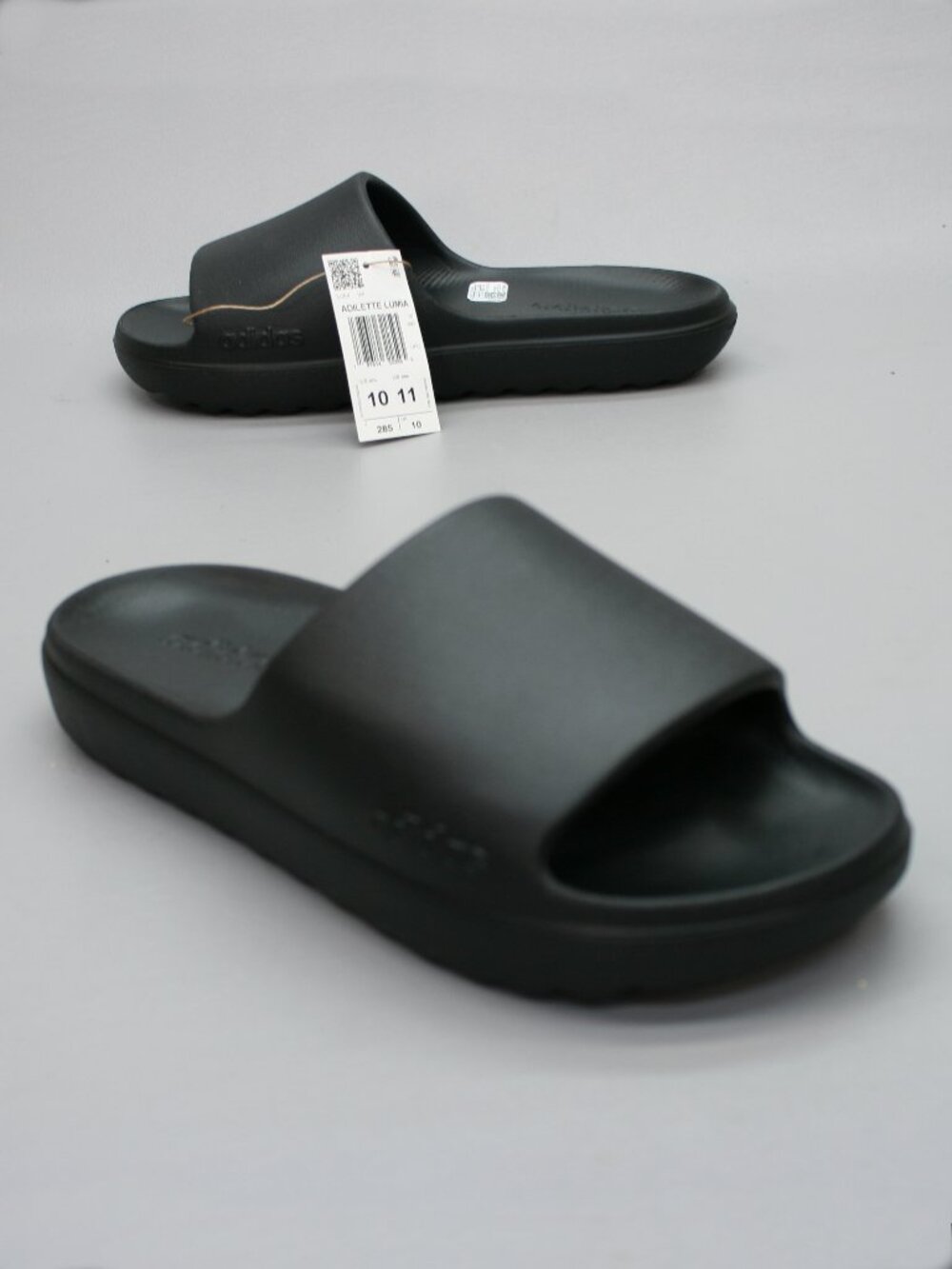 adidas Men's 10 (women's 11) Adilette Lumia Black Slides Mules Sandals Shoes